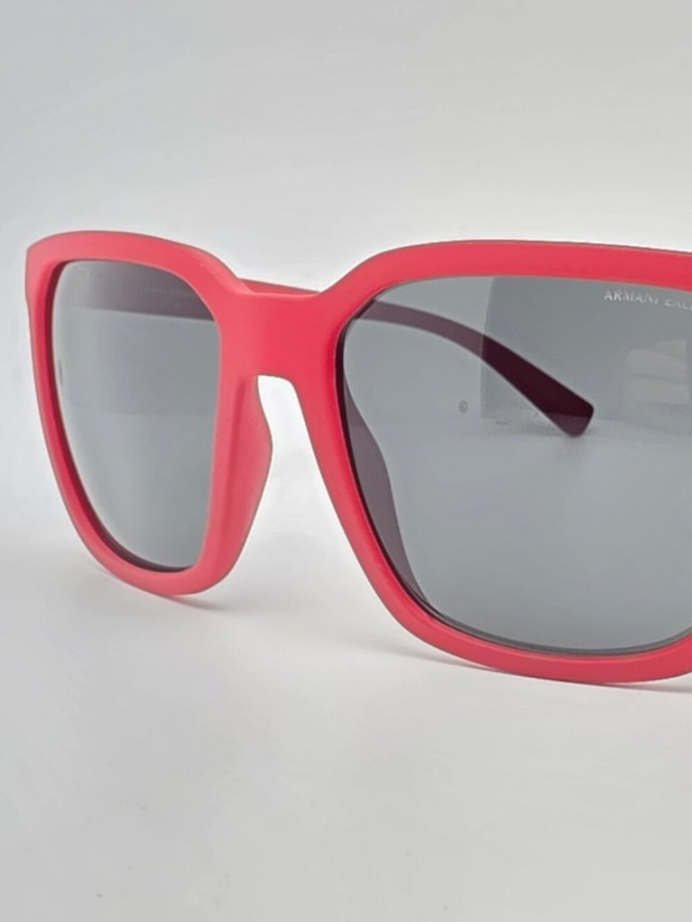 Armani Exchange AX4108S 827487 Red Frame Grey Lens Sunglasses w Case Brazil 57mm - Picture 3 of 15